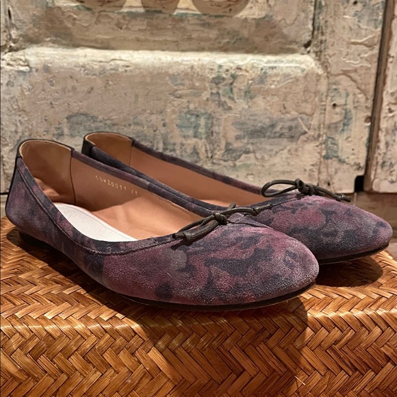 EUC Maison Martin Margiela Suede Leather Mauve+Gray Patterned Ballet Flats 41